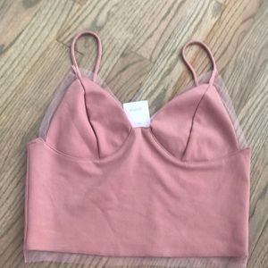 Urban Outfitters Rose crop top SZ M NWT
